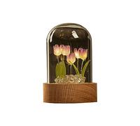 Agwuoetr Handmade DIY Material Tulip Girl Living Room Night Light Desktop Light Romantic Ambient Lamp