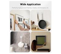 Agwuoetr Heavy Duty Adhesive Picture Hooks 33 Lbs Load Wall Hooks Without Nails Picture Hangers 20PCS