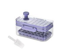 Agwuoetr Ice Tray Pressed Ice Storage Box + Lid Home Ice Maker Box with Tray and Scoop ()