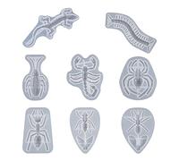 Agwuoetr Insect Fondant Moulds, Bug Cake Decoration Silicone Moulds Gecko//Spider//Ant/Insect Epoxy Moulds