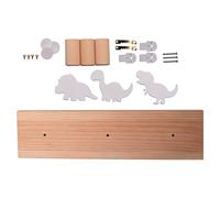 Agwuoetr Kids Dinosaur Wall Mounted Coat Hooks Wooden Door Hanger for Bedroom Nursery Playroom Decorations -White