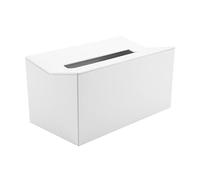 Agwuoetr Kitchen Tissue Box Cover Napkin Holder for Paper Towels Box for Napkins Tissue Dispenser Wall Mounted Container for Wipes White