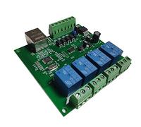 Agwuoetr LAN Ethernet RJ45 IP WEB Remote Control Board with 4 Channels Relay UDP W5500 Networking Controller