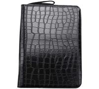 Agwuoetr Large Capacity Fountain Pen Case PU Leather Black Color 48 Slots Pen Pouch Bag Pencil Bag