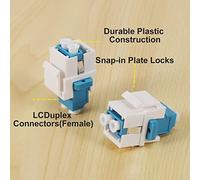 Agwuoetr LC Fiber Optic Adapter LC to LC Duplex Multimode 10GB F/F Coupler for Wall Plates, Patch Panels