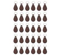 Agwuoetr Leather Key Fob Kit for DIY Craft PU Leather Key Fobs Blanks for Engraving Keychain Making Leather Working Brown