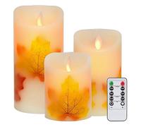 Agwuoetr LED Electronic Candle Lights Maple Simulation Swing Lights Thanksgiving Christmas Hotel Decoration