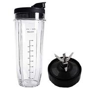 Agwuoetr Lid and 32OZ Cup and 7 Fins Blade for Compatible for Auto IQ 1000W Blender Accessories Replacement Parts BL482