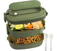 Agwuoetr Lunch Box,Leakproof Bento Box for Kids Adults,Cutlery Set Bento Boxes,for Kid Men Women Adults Working Schools Green