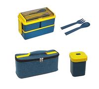 Agwuoetr Lunch Box Storage Bag Soup Cup Plastic for Kids with Fork and Spoon Microwave Bento Boxes Dinnerware Set Food Storage Container