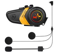 Agwuoetr LX3 Helmet Bluetooth Headset 1200MAH Motorcycle BT5.0 Wireless Hands-Free Call Stereo Anti-Jamming Waterproof Headset-C