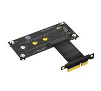 Agwuoetr M.2 NGFF NVME M-Key SSD to PCI- E 4X Extension Cable with Magnetic Pad (Line Length: 10cm)