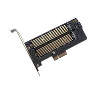 Agwuoetr M.2 NVMe NGFF SSD to PCIE X4 X8 X16 Card Slot SATA Dual Disk Adapter Expansion Card Supports MKey BKey Wiring Xpansion Card