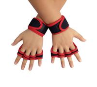Agwuoetr M Fitness Body Building Weightlifting Gloves Gym Hand Wrist Gloves for Men Women Workout Gloves Red A