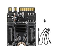 Agwuoetr M2 to SATA3.0 Expansion Card KEY A + E WIFI M.2 to SATA Hard Disk Adapter Card Without Driver Installation JMB582 Chip