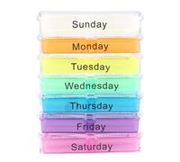 Agwuoetr Medicine Weekly Storage Pill 7 Day Tablet Sorter Box Container Case Organizer