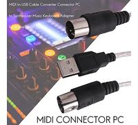 Agwuoetr MIDI to USB Cable Converter Connector PC to Synthesizer Music Keyboard Adapter for Home Music Studio