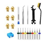 Agwuoetr MK8 3D Printer Nozzles,For Ender3 Nozzle Cleaning Kits 3D Printer Nozzle Maintenance Kit 3D Printer Tools