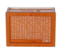 Agwuoetr Money Saving Box, Wooden Cash Vault for Kids and Adults, Reusable Money Box with Countdown and Money Target 3000