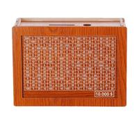 Agwuoetr Money Saving Box, Wooden Cash Vault for Kids and Adults, Reusable Money Box with Countdown and Money Target, Challenge E