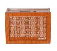 Agwuoetr Money Saving Box, Wooden Cash Vault for Kids and Adults, Reusable Money Box with Countdown and Money Target 10000