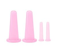 Agwuoetr Natural Silicone Cupping Vacuum Face Push Oil Shujing Suction Face Artifact Pink