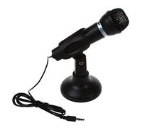Agwuoetr Omnidirectional Laptop PC Computer 3.5mm Network Stand Mini mini phone Mike Black