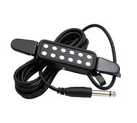 Agwuoetr P-102 12-Hole Acoustic Guitar Sound Hole Pickup Magnetic Transducer Guitar Replacement Parts Black