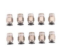 Agwuoetr Pc4-M10 Male Straight Pneumatic Pefe Tube Push For -V6 Fitting Connector Bowden Extruder 3D Printer (Pack Of 10Pcs)