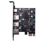 Agwuoetr PCI-E to USB3.0+Type C Expansion Card (PCIe Card) 3 Ports with Superspeed USB 3.0 PCI Expansion Card for OX