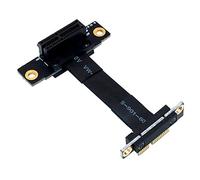 Agwuoetr PCIE X1 Riser Cable Dual 90 Degree Right Angle PCIe 3.0 X1 To X1 Extension Cable 8Gbps PCI 1X Riser Card Ribbon Extender