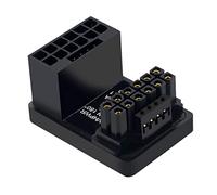 Agwuoetr PCIE5.0 Graphics Card ATX3.0 Power Supply 12VHPWR 16 to 16P 600W Male to Female 180 Degree Adapter Connector Black