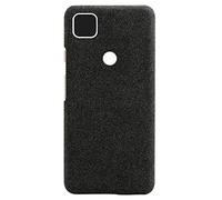 Agwuoetr Phone Shell Cloth Pattern Leather Case Pixel Anti Drop Protective Cover Suitable for Pixel 4A(Black)