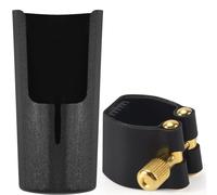 Agwuoetr Plastic clarinets Nozzle cap with PU ligature Black