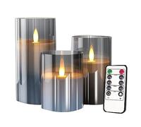 Agwuoetr Plastic Cover One-Piece Simulation Wedding Bar Decoration Birthday Remote Control LED Electronic Candle Light Easy Install Set C
