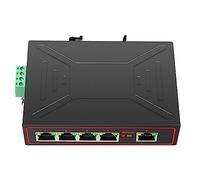 Agwuoetr Plug and Play 5 Ports 100M Industrial Network Switch RJ45 Hub Internet Splitter RJ45 Switch DIN Rail Type Enhance Switch