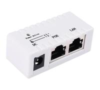 Agwuoetr Poe Splitter Poe Injector Rj45 Dc 5.5Mm x 2.1Mm Input Passive Poe Injector Splitter Adapter Connector For Ip Network Camera(White)
