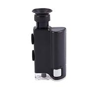 Agwuoetr Portable 200X-240X Zoom Microscope Pocket Handheld Led Lamp Light Loupe Zoom Magnifier Microscope