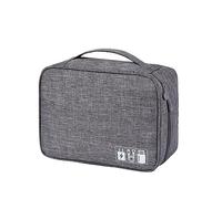 Agwuoetr Portable Cable Storage Bag Waterproof USB Data Line Storage Bag For Travel Electronic Organizer Grey