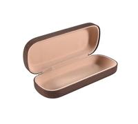Agwuoetr Portable Glasses Case Hard Wooden Grain Spectacle Frame Box Reading Glasses Sunglasses Holder Storage Case-Dark Brown