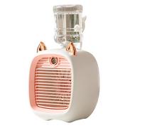 Agwuoetr Portable Mini Air Conditioner Fan 3 Speed 2 Mode Cooler for Office Home Cool Fan C Pink White