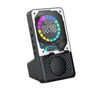 Agwuoetr Portable Smart Induction Speaker Mobile Phone Holder RGB Light Wireless Bluetooth Phone Stand Alarm Clock TF Card Slot