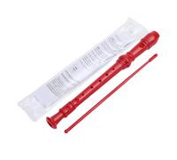 Agwuoetr Red-8 Holes Soprano Recorder Set Kit with Cleaning Rod, German Style C Key Recorder Kit for Kids Beginners Students