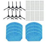 Agwuoetr Replacement Filter Side Brush Mop Pads Set Compatible for BR150/BR151 Robot Vacuum Cleaner Accessories