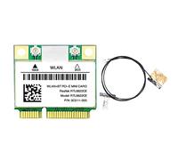 Agwuoetr RTL8822CE WiFi Card+Antenna 1200Mbps 2.4G+5Ghz 802.11AC Network Mini PCIe BT5.0 Support Laptop/PC 10/11