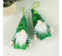 Agwuoetr 'S Day Plush Decorations - 2 Pack Green Faceless Elderly Gnomes Hanging Ornaments Irish Festival Doll, Easy to Use Fine Workmanship