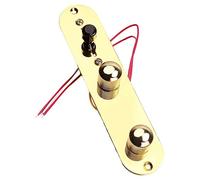 Agwuoetr Saddle Bridge Plate 3 Way Switch Control Plate for Electric Guitar Parts Guitar Accessory Gold