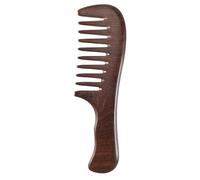 Agwuoetr Sandalwood Wide Tooth Comb Curly Hair Portable Coarse Tooth Wooden Comb Hair Massage Tool Coarse