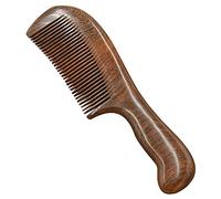 Agwuoetr Sandalwood Wide Tooth Comb Curly Hair Portable Coarse Tooth Wooden Comb Hair Massage Tool Fine