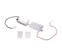 Agwuoetr Set of 2 Electric Guitar Humbucker Pickup Neck Bridge Pickups for LP Guitar Accessories Chrome